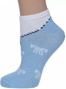 Женские носки VASILINA, 7С3248, ГОЛУБЫЕ