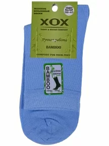Женские бамбуковые носки ХОХ, G-1123, ГОЛУБЫЕ
