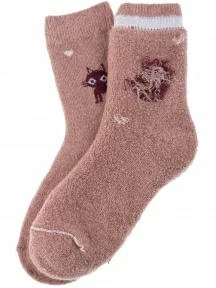 Детские махровые носки Hobby Line, 7617-6, КОРАЛЛОВЫЕ