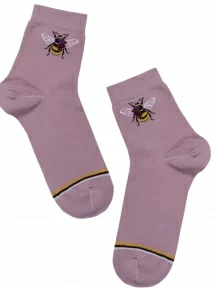 Женские носки Брестские (БЧК), 14С1100, рис. 413, СЕРО-РОЗОВЫЕ