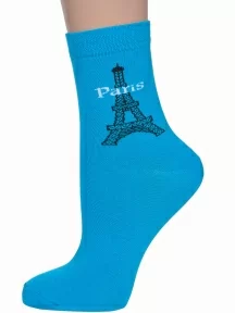 Детские носки Брестские (БЧК), 14С3081, рис. 076, БИРЮЗОВЫЕ