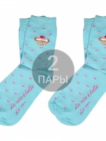 Комплект из 2 пар детских носков ХОХ, 2-D-3R8, ГОЛУБЫЕ