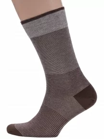 Мужские носки из мерсеризованного хлопка Sergio Di Calze (PINGONS), 17SC4, КОРИЧНЕВЫЕ