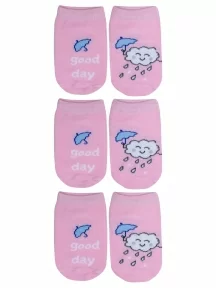 Комплект из 3 пар детских носков "Борисоглебский трикотаж", 3-8С746, №45 РОЗОВЫЕ