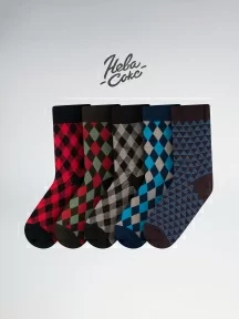 Набор из 5 пар мужских носков "Нева-Сокс", НС-5-НМ213, микс "Оксфорд"