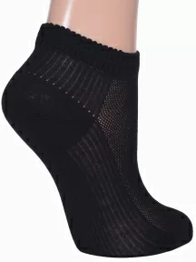 Женские короткие носки из микромодала Grinston socks (PINGONS), 17D3, ЧЕРНЫЕ
