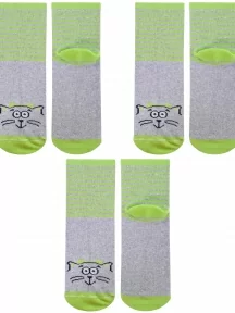 Комплект из 3 пар детских носков Альтаир, 3-С183, САЛАТОВЫЕ