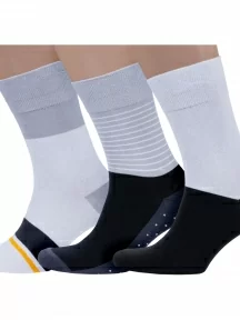 Комплект из 3 пар мужских носков MSCLUB №М47, msk3-М47, микс 5