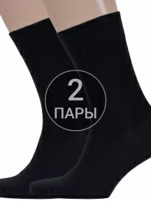 Комплект из 2 пар мужских носков DiWaRi, 2-5С-08СП, рис. 000, ЧЕРНЫЕ