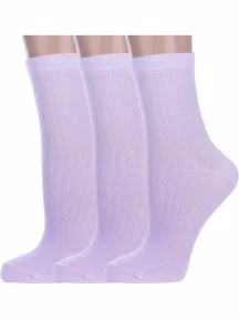 Комплект из 3 пар детских носков Альтаир, 3-М20, СИРЕНЕВЫЕ