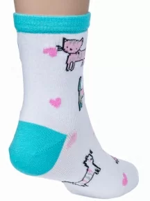 Комплект из 5 пар детских носков LORENZLine, 5-Л98, БИРЮЗОВЫЕ