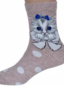 Детские носки RuSocks (Орудьевский трикотаж), Д3-13030, рис. 01, БЕЖЕВЫЕ