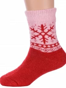 Детские теплые махровые носки Hobby Line, Ндад7620, КРАСНЫЕ