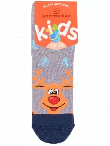 Детские махровые носки Брестские (БЧК), 14С3060, рис. 499, СЕРЫЕ МЕЛАНЖ