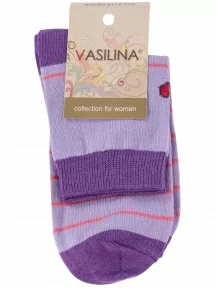 Женские носки VASILINA, 7С3263, ФИОЛЕТОВЫЕ