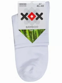 Мужские бамбуковые носки ХОХ, X-1124, БЕЛЫЕ