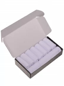 Набор из 10 пар мужских носков "Бизнес" (RuSocks / Орудьевский трикотаж), РуС-10, белые