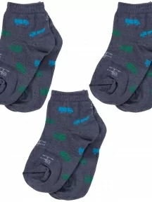 Комплект из 3 пар детских носков Альтаир, 3-А56, ТЕМНО-СЕРЫЕ