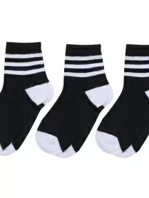 Комплект из 3 пар детских носков "Красная ветка", 3-С-17Д, С-1750, ЧЕРНЫЕ