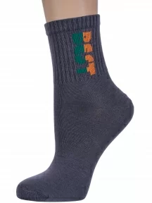 Детские спортивные носки "Борисоглебский трикотаж", 8СМ1002/1, ТЕМНО-СЕРЫЕ