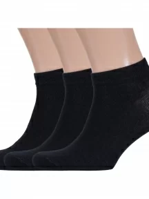 Комплект из 3 пар мужских носков Альтаир, 3-А202, ЧЕРНЫЕ