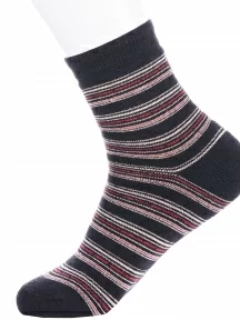 Детские махровые носки Альтаир, С30, ЧЕРНО-БОРДОВЫЕ