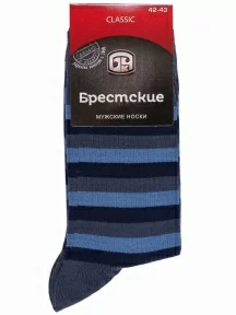 Мужские носки Брестские (БЧК), 14С2122, рис. 014, СЕРО-СИНИЕ