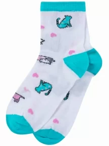 Комплект из 5 пар детских носков LORENZLine, 5-Л98, БИРЮЗОВЫЕ