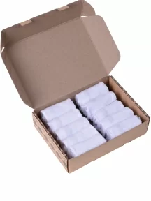 Набор из 10 пар коротких бамбуковых носков (ТМ Grinston socks), PG-15D33-10k, БЕЛЫЕ