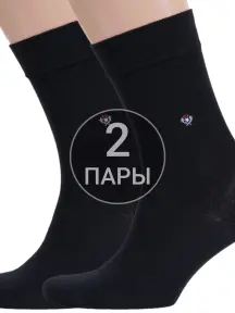 Комплект из 2 пар мужских носков RuSocks (Орудьевский трикотаж) ЧЕРНЫЕ (2-М-197)