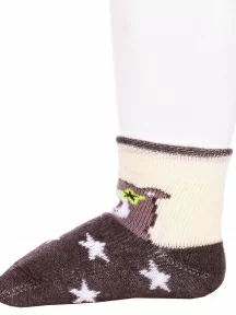 Детские махровые носки Брестские (БЧК), 14С3060, рис. 496, ТЕМНО-КОРИЧНЕВЫЕ МЕЛАНЖ