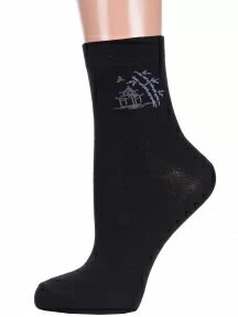 Женские бамбуковые носки Брестские (БЧК), 21C1503, рис. 474, ЧЕРНЫЕ