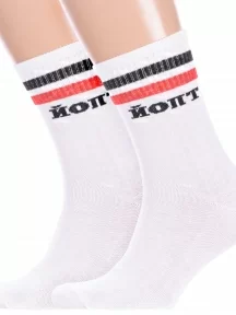 Комплект из 2 пар спортивных носков Hobby Line, 2-нус80159-35-01, БЕЛЫЕ