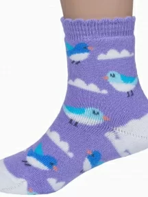 Детские махровые носки "НАШЕ" Смоленской чулочной фабрики, 232С13, рис. 13, СИРЕНЕВЫЕ №12-2