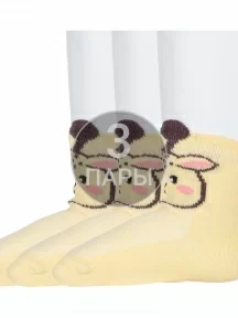 Комплект из 3 пар детских носков "Борисоглебский трикотаж", 3-8С80, ЖЕЛТЫЕ