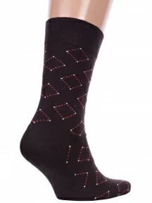 Мужские носки Брестские (БЧК), 14с2122, рис. 468, ТЕМНО-КОРИЧНЕВЫЕ