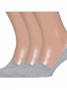 Комплект из 3 пар мужских подследников RuSocks (Орудьевский трикотаж) СВЕТЛО-СЕРЫЕ (3-М-1220)
