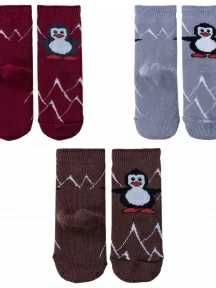 Комплект из 3 пар детских махровых носков Альтаир, 3-С129, микс 2