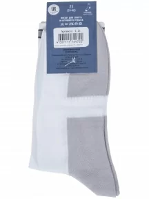 Мужские спортивные носки LORENZline, С21, БЕЛО-СЕРЫЕ