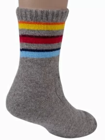 Детские носки из 100% монгольской шерсти (Монголка), 02157, СЕРЫЕ