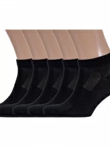 Комплект из 5 пар мужских спортивных носков Брестские (БЧК), 5-14С2313, рис. 007, ЧЕРНЫЕ