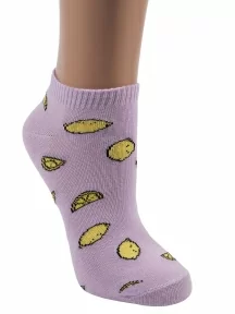 Женские короткие носки ХОХ, G-3R22, СИРЕНЕВЫЕ