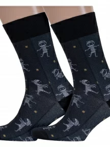 Комплект из 2 пар мужских носков DiWaRi, 2-20С-202СП, рис. 149, ЧЕРНЫЕ