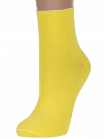 Женские носки без резинки ХОХ, G-1406, ЖЕЛТЫЕ