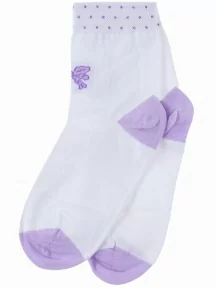 Детские носки LORENZline, Л77, БЕЛЫЕ с сиреневым