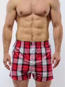 Мужские трусы-шорты из 100% хлопка Sergio Dallini, SG3310-11, КРАСНЫЕ