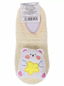 Женские ультракороткие махровые носки Hobby Line, Нжмту2163-8-03, ЖЕЛТЫЕ