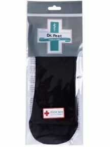 Женские медицинские носки из 100% хлопка Dr. Feet (PINGONS), 15DF7, ЧЕРНЫЕ
