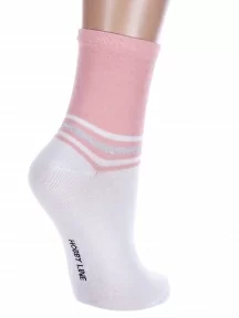 Женские носки Hobby Line, Нжх334-5, БЕЛО-КОРАЛЛОВЫЕ