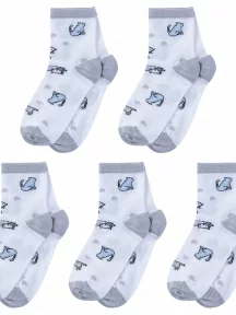 Комплект из 5 пар детских носков LORENZLine, 5-Л98, СЕРЫЕ